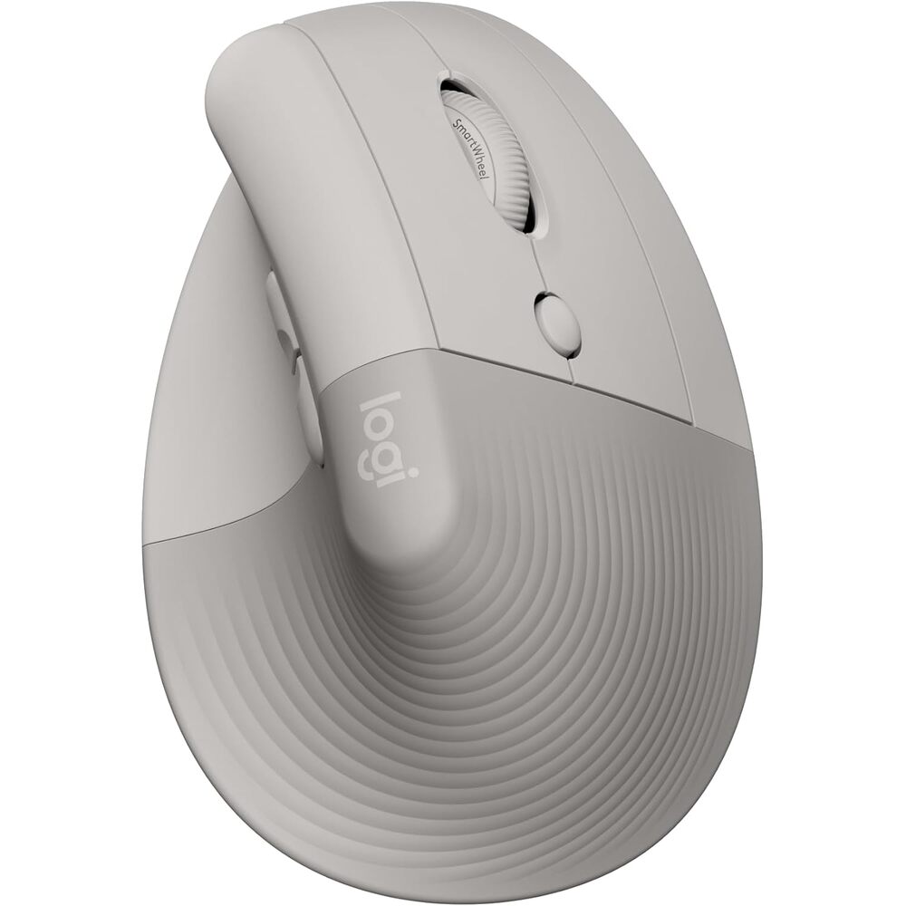 Logitech Lift Vertical Ergonomic Mouse, Wireless, Bluetooth or Logi Bolt USB Receiver, Quiet clicks, 4 Buttons, Compatible with Windows/macOS/iPadOS, Laptop, PC - Sand