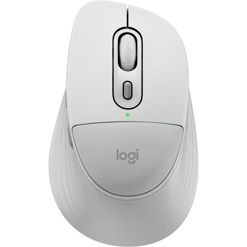 Logitech Signature Comfort Plus M850 L Wireless Mouse, Bluetooth Mouse with Palm Cushion, Silent Clicks, 24-Month Battery, Customizable Buttons, for Windows, Mac, iPad - Off White