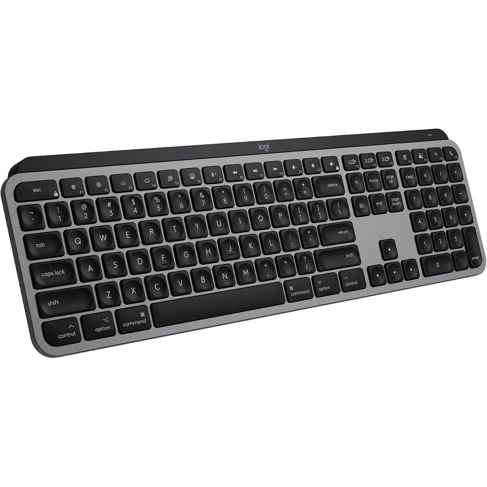 Logitech MX Keys S for Mac, Wireless Keyboard, Fluid, Precise Laptop-Like Typing, Programmable Keys, Backlit, Bluetooth USB C Rechargeable for MacBook Pro, MacBook Air, iMac, iPad - Space Grey