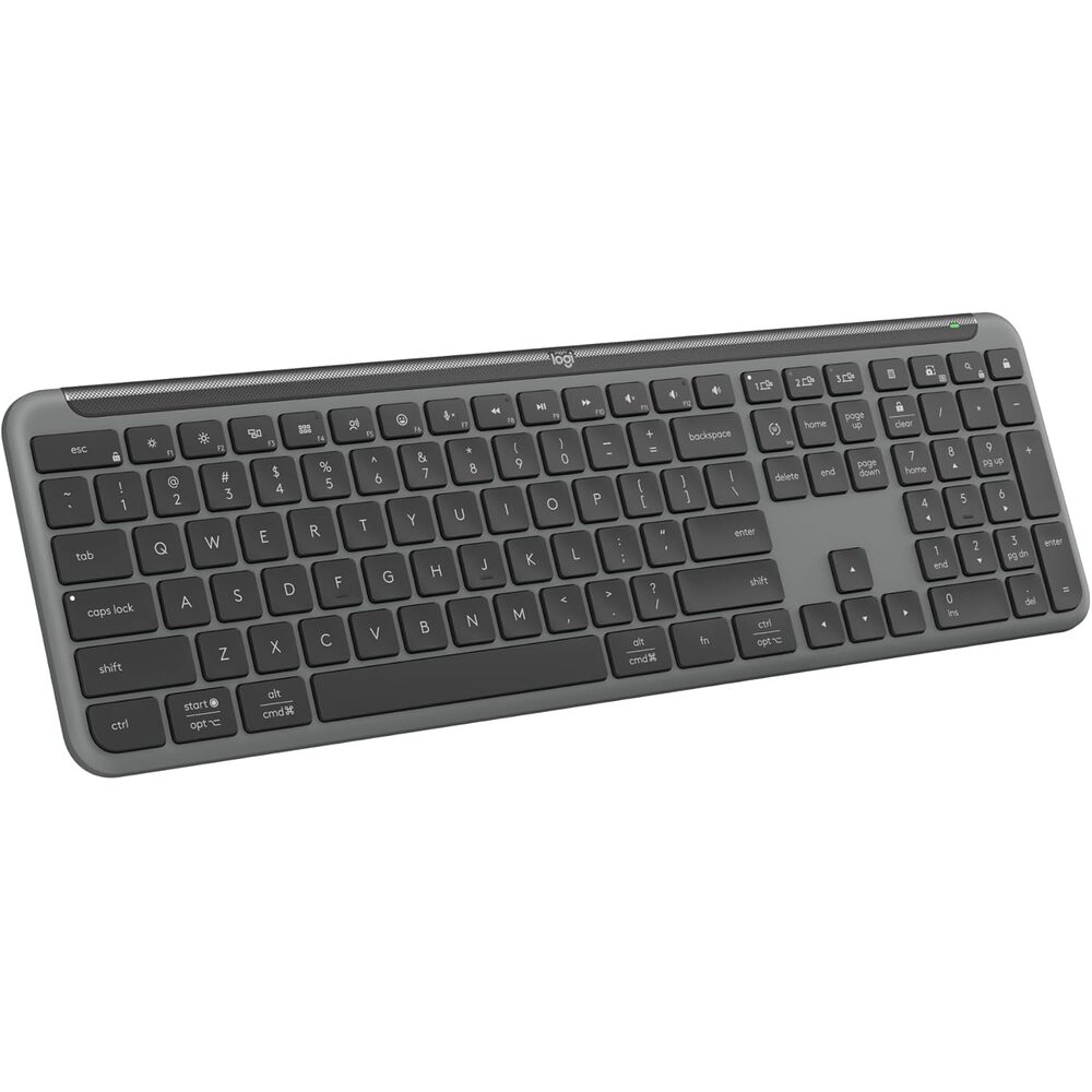 Logitech Signature Slim K950 Wireless Keyboard, Sleek Design, Switch Typing Between Devices, Quiet Typing, Bluetooth, Multi-OS, Windows, Mac, Chrome - Graphite
