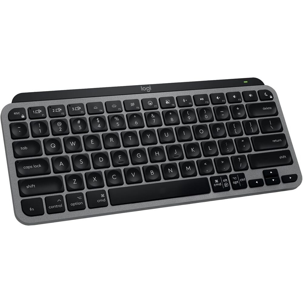 Logitech MX Keys Mini for Mac Minimalist Wireless Keyboard, Compact, Bluetooth, Backlit Keys, USB-C, Tactile Typing, Compatible with MacBook Pro & Air,iMac,iPad - Space Grey