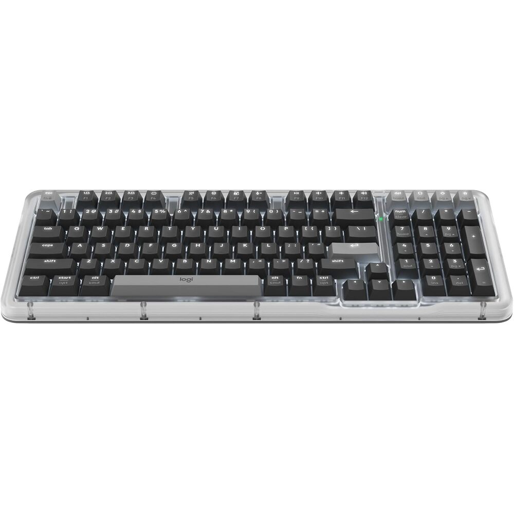 Logitech Alto Keys K98M Wireless Mechanical Clicky Keyboard, Customizable Keyboard with Vibration Absorbing Gasket, Backlit Keys, Bluetooth, USB-C Charging, for PC, Mac, Laptops - Graphite