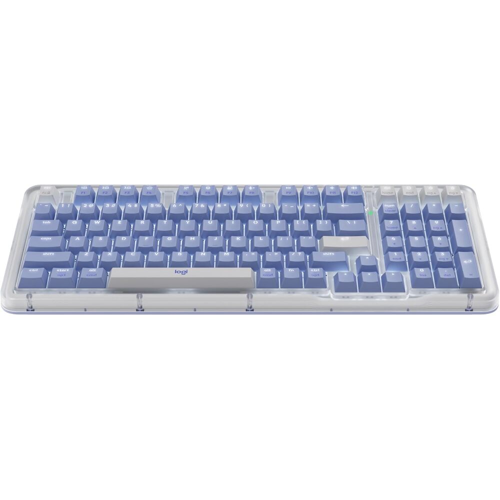 Logitech Alto Keys K98M Wireless Mechanical Clicky Keyboard, Customizable Keyboard with Vibration Absorbing Gasket, Backlit Keys, Bluetooth, USB-C Charging, for PC, Mac, Laptops - Lilac