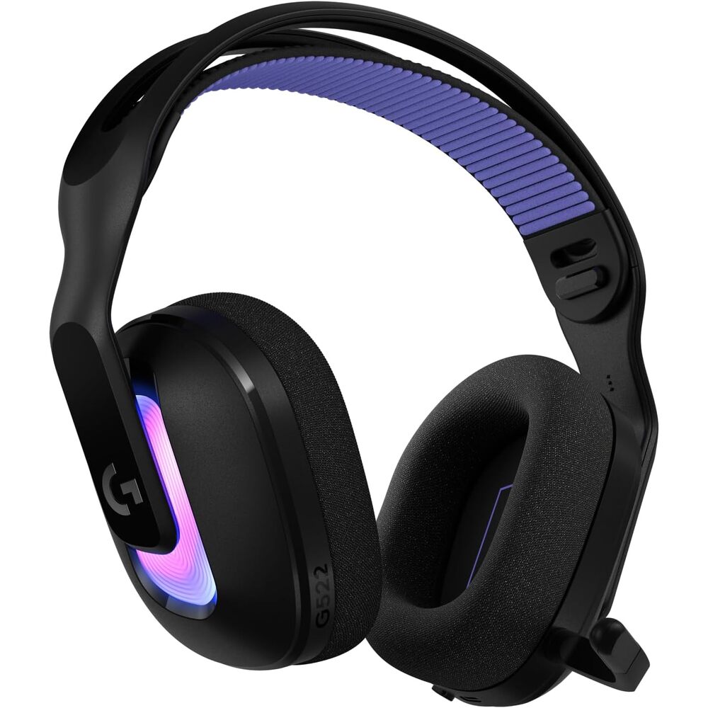 Logitech G522 Lightspeed Wireless Gaming Headset, Full-Band Mic, Advanced Audio, Tri-Connect (Lightspeed, Bluetooth, USB A to C), LIGHTSYNC RGB, for PC & Nintendo Switch/Switch 2 � Black