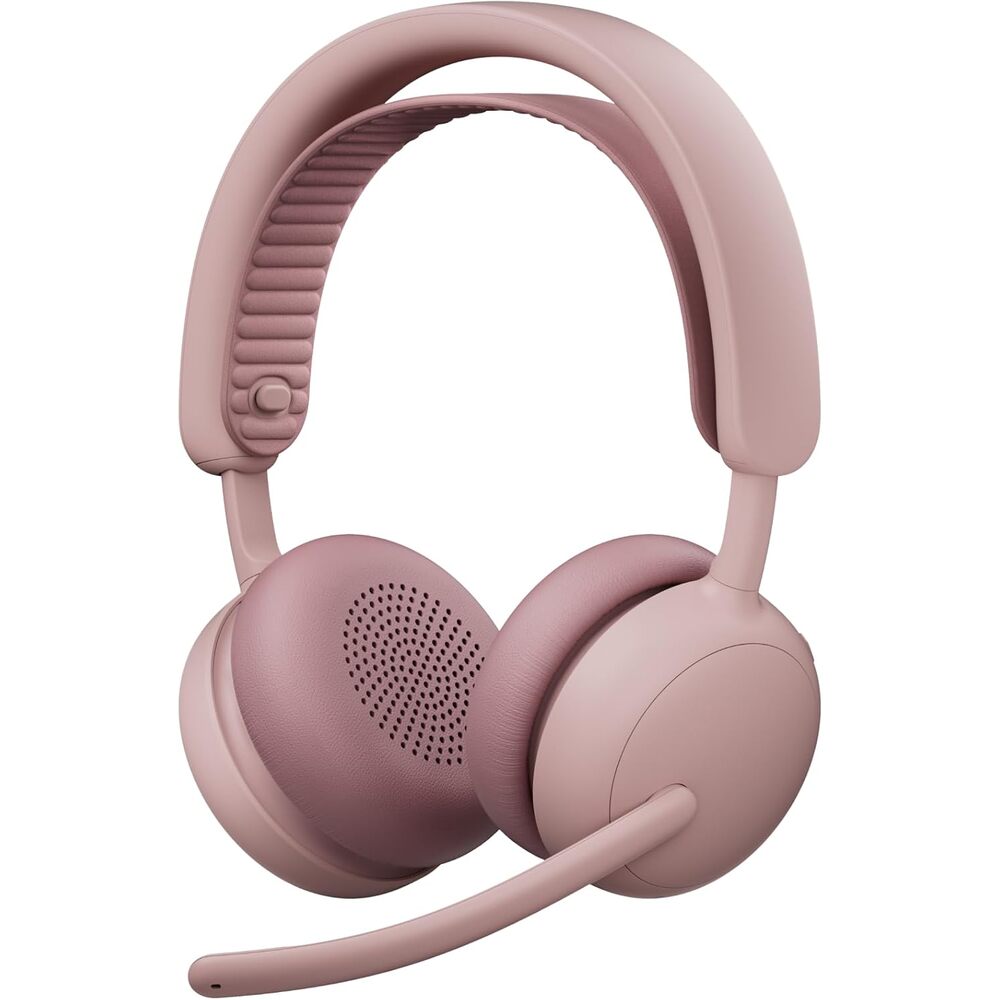 Logitech Zone Wireless 2 ES - Noise-Canceling Wireless Headset with Adaptive Hybrid ANC, Bluetooth - Rose