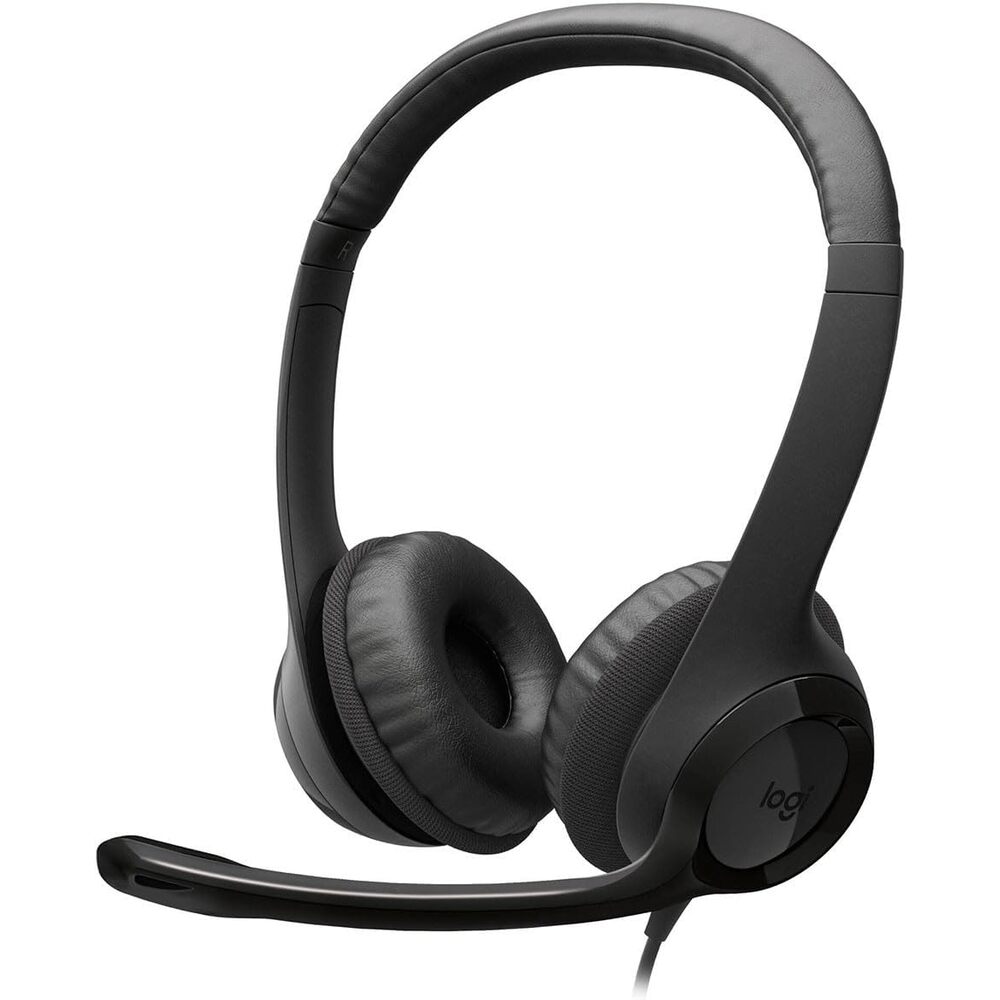 Logitech H390 Wired Headphones with Mic, USB Headset with Microphone for PC, Noise Cancelling Microphone
