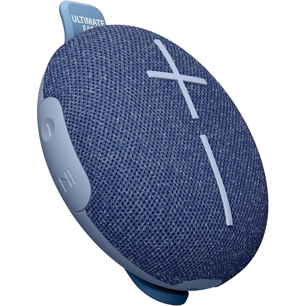Ultimate Ears MINIROLL Ultra-Portable Waterproof Bluetooth Speaker, Balanced Bass, IP67 Dustproof, 131 ft (40 m) Range - Majestic Blue