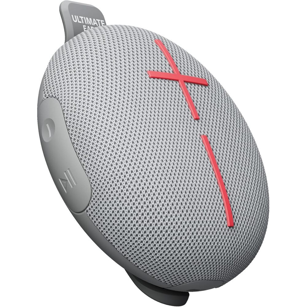 Ultimate Ears MINIROLL Ultra-Portable Waterproof Bluetooth Speaker, Balanced Bass, IP67 Dustproof, 131 ft (40 m) Range - Revive Grey