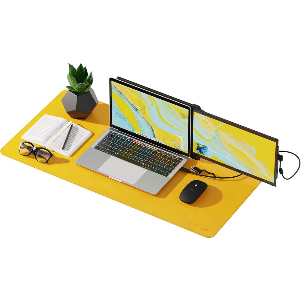 Mobile Pixels Desk Pad, Large PU Leather Desk Mat for Keyboard and Mouse, Desk Protector with Non-Slip Base, Upgraded Sewing Waterproof Desk Mat 31.5