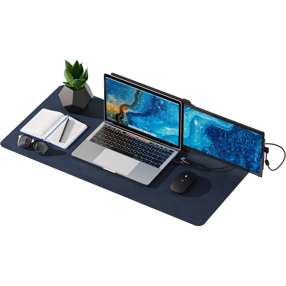 Mobie Pixels Desk Mat, Studio Series Desk Mat,Office Desk Pad, Waterproof Desk Mat for Desktop, Leather Keyboard and Mouse Pad Protector for Office and Home 31.5