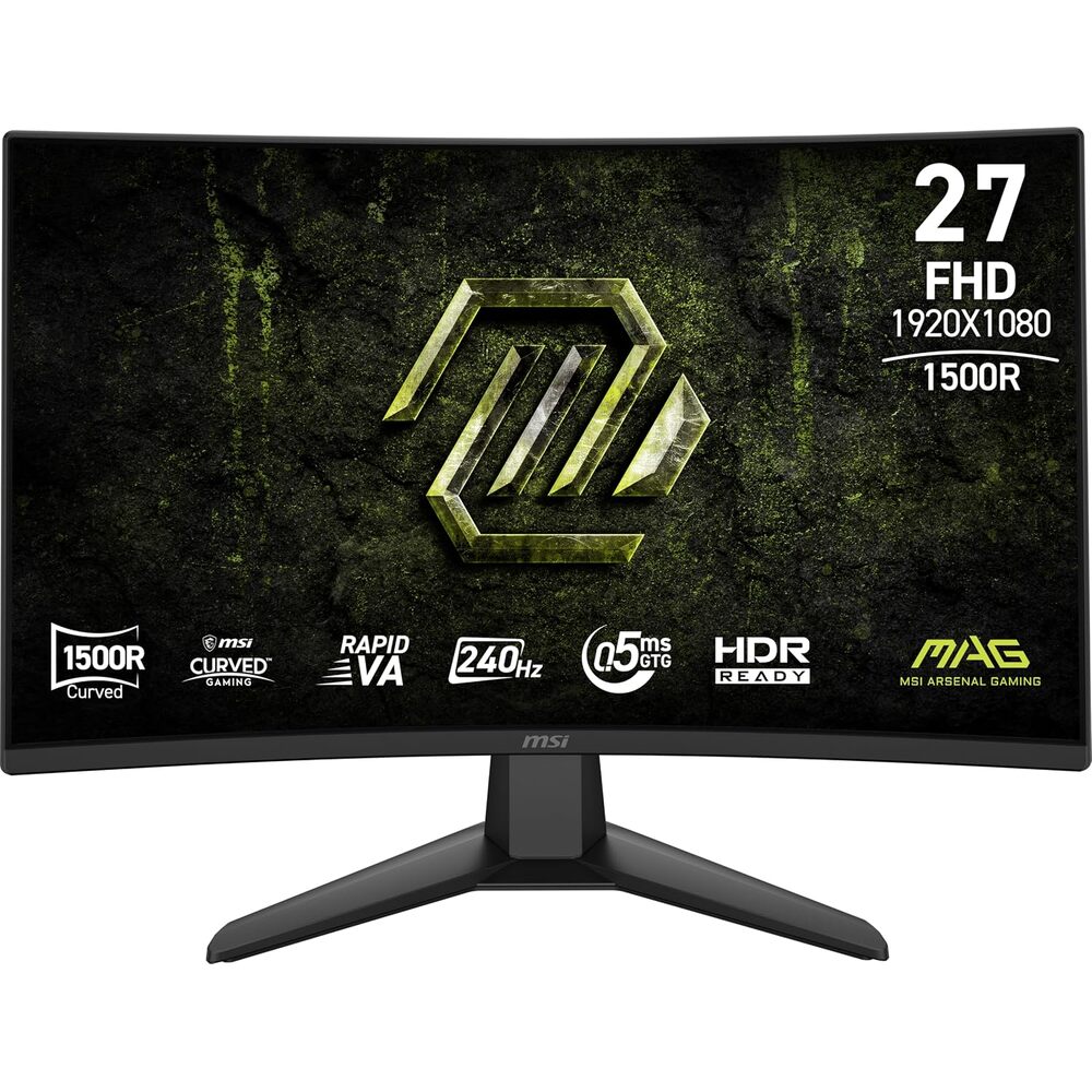 msi MAG 274CF X24 27-inch 1920 x 1080 (FHD) Gaming Monitor, 240Hz, AMD FreeSync Premium, HDR Ready, HDMI, VGA Port, VESA, Tilt, 0.5ms, Black