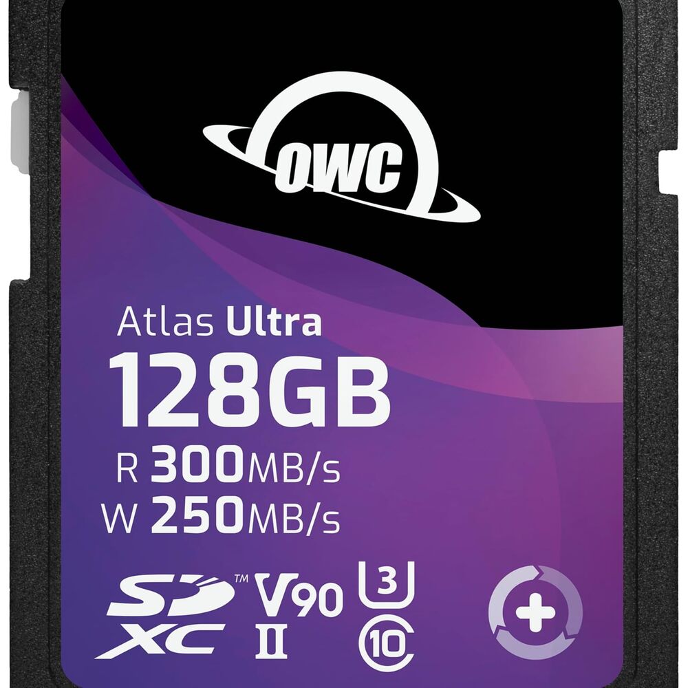 OWC Atlas Ultra 128GB SDXC UHS-II V90 Media Card