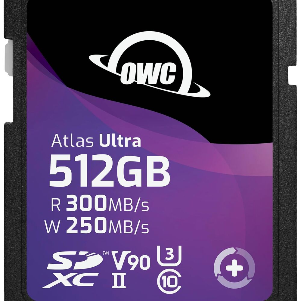 OWC Atlas Ultra 512GB SDXC UHS-II V90 Media Card
