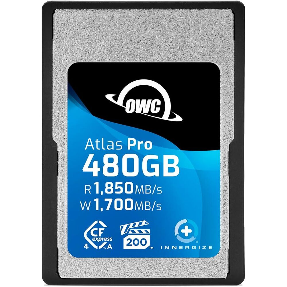 OWC 480GB Atlas Pro High Performance Cfexpress 4.0 Type A Memory Card Professional Grade, up to 1850MB/s Read and 1700MB/s Write Speed