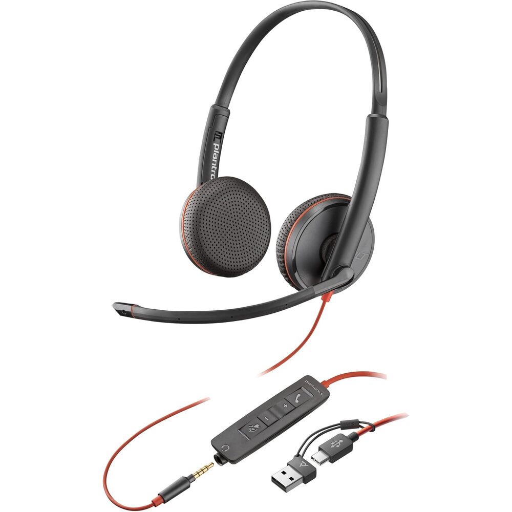 Poly Headphones Cable USB Type C and 3 5mm Microphone Boom SoundGuard Digital