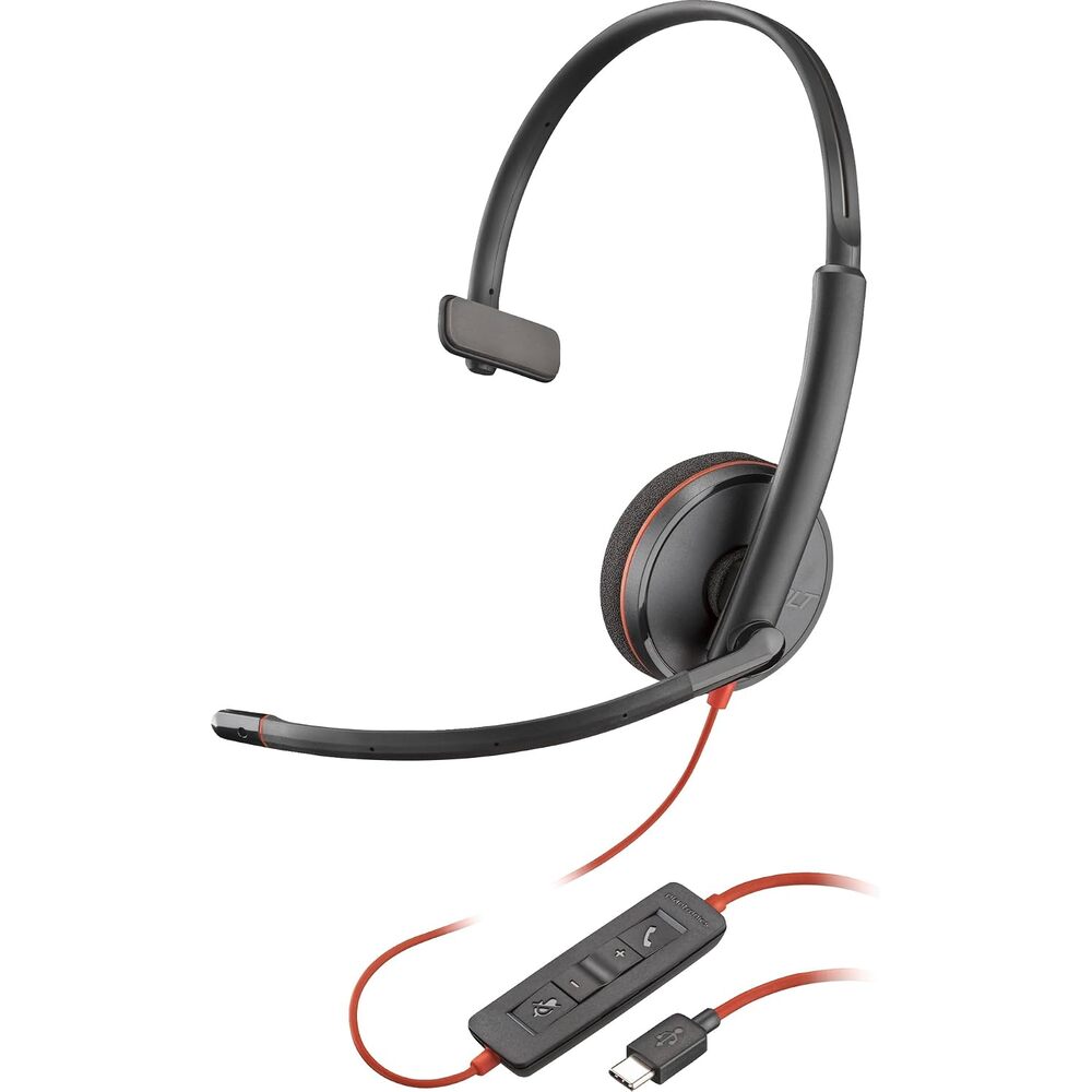 Poly Headphones with Microphone 8X214A6 Black