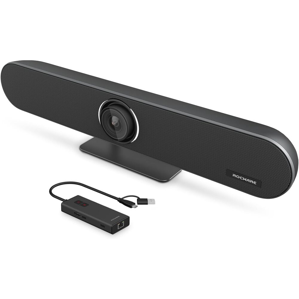 RB10 Kit 4K AI Tracking USB Video Conference Camera, All-in-One Soundbar with Built-in Mic & Speaker, 120� Wide Angle, 6m Pickup, Plug-and-Play for Small/Medium Meeting Rooms