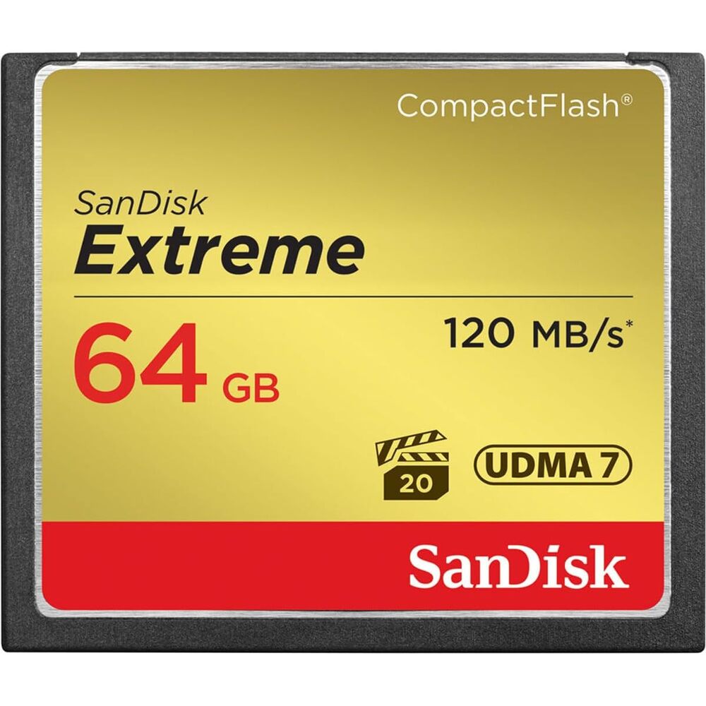 Sandisk Extreme CompactFlash Memory Card - 64 GB (SDCFXS-064G-A46)