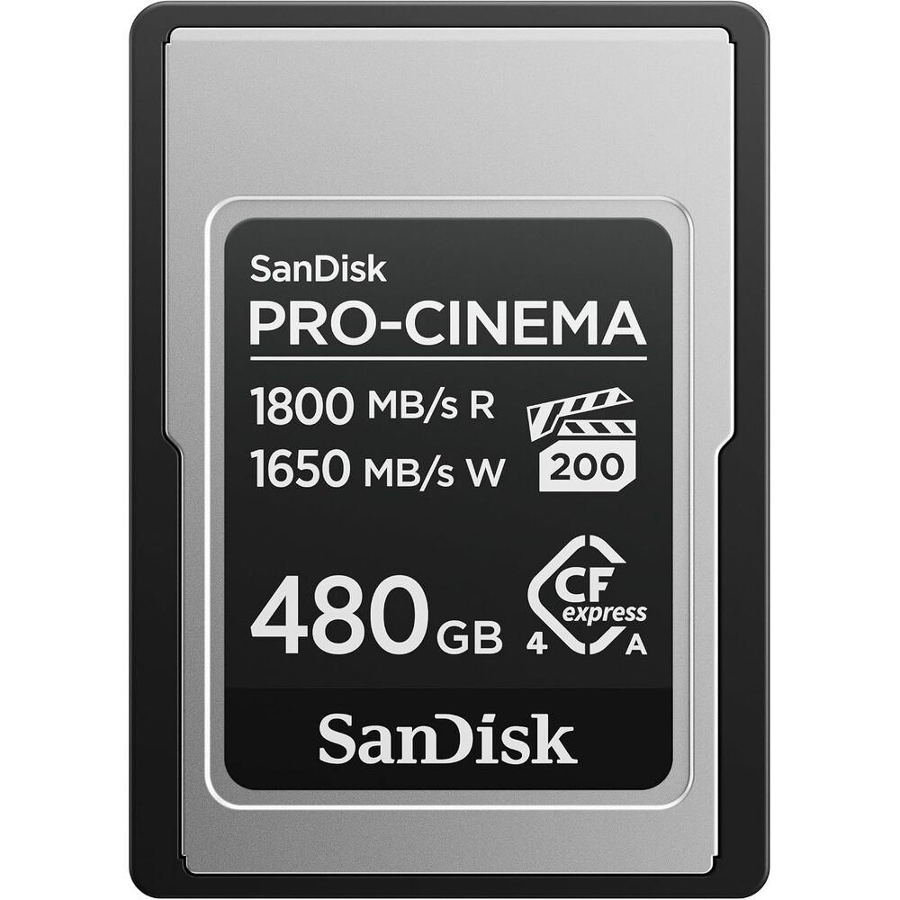 SANDISK 480GB PRO-Cinema CFexpress Type A Card - Up to 1800MB/s Read Speeds & Up to 1650MB/s Write Speed, Type A Memory Card, 4K/6K/8K Video Capture - SDCFEA-480G-GN4NN | Pcie GEN4, Up to 1800MB per S Read, 1650MB per S Write, For Professional 4k/6k/8k Video