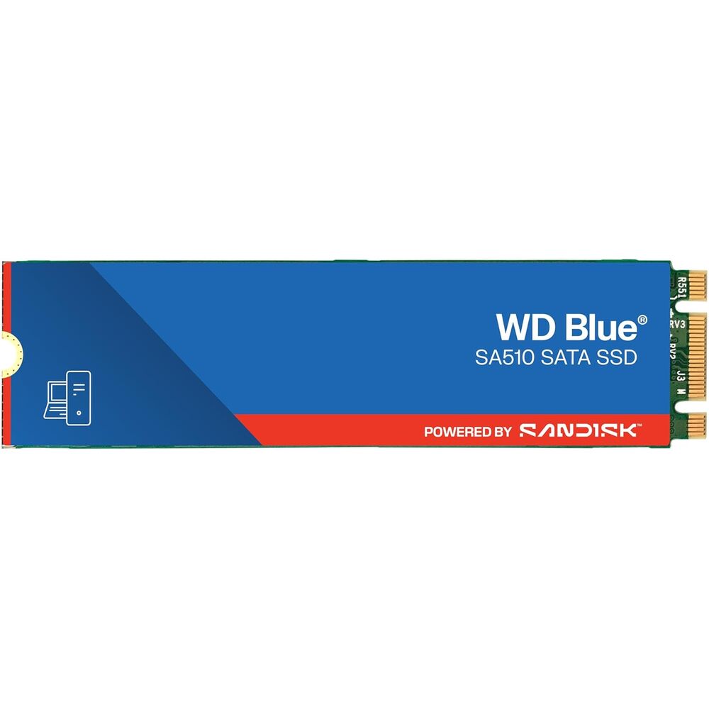 WD Blue SA510 2TB SATA SSD - SATA III 6 Gb/s, M.2 2280, Internal Solid State Drive, Up to 560 MB/s - WDS200T3B0B