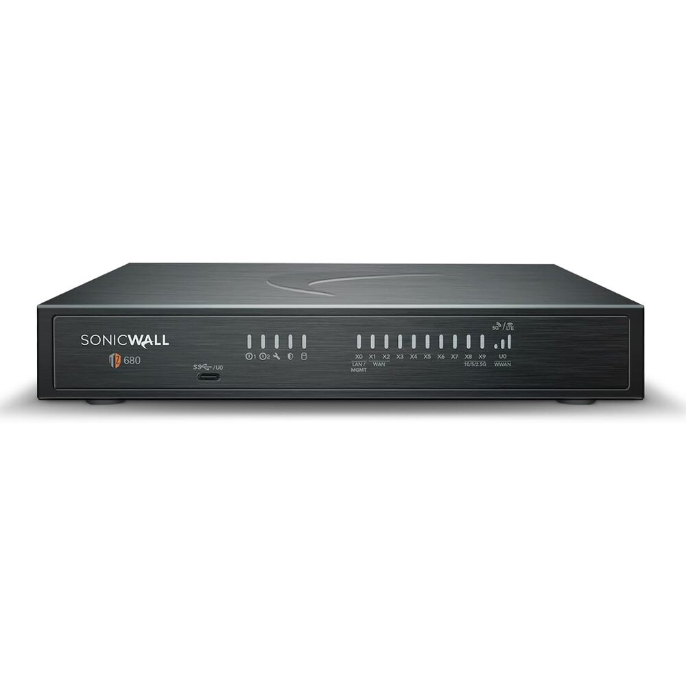 SonicWall TZ680 - Secure Upgrade - 2-Year Advanced Edition (03-SSC-7003) - Next-Generation Firewall with 2YR Advanced Protection Service Suite - 5 Gbps Throughput, 3.5 Gbps Threat Prevention