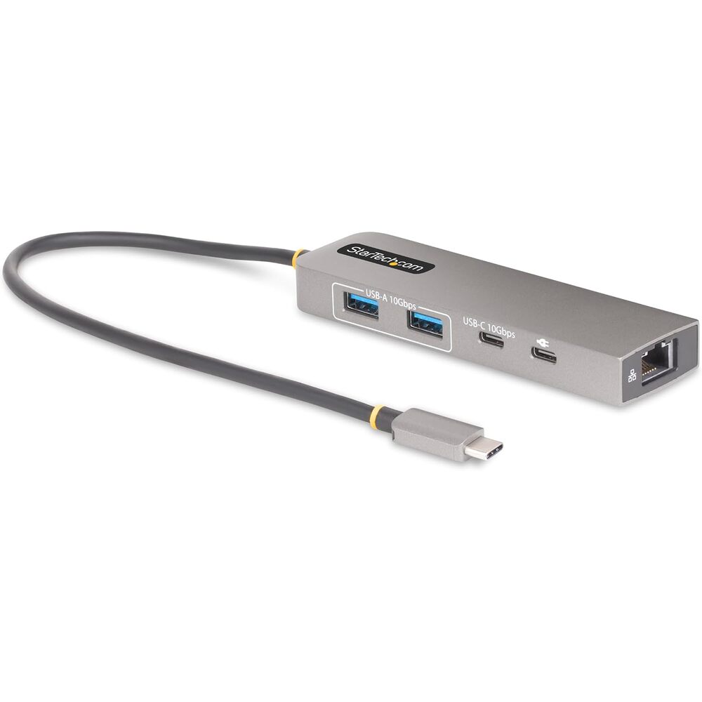 StarTech.com 3-Port USB-C Hub, 2.5 Gbps Ethernet, 100W PD Pass-Through Port, USB 3.2 10Gbps, 2X USB-A/1x USB-C, Portable Hub