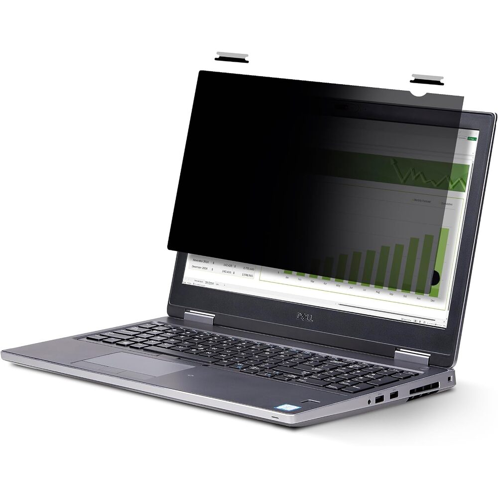 StarTech.com 13.3-inch 16:9 Flip-Up Privacy Screen with Touch, Laptop Security Shield, Anti-Glare Blue Light Filter