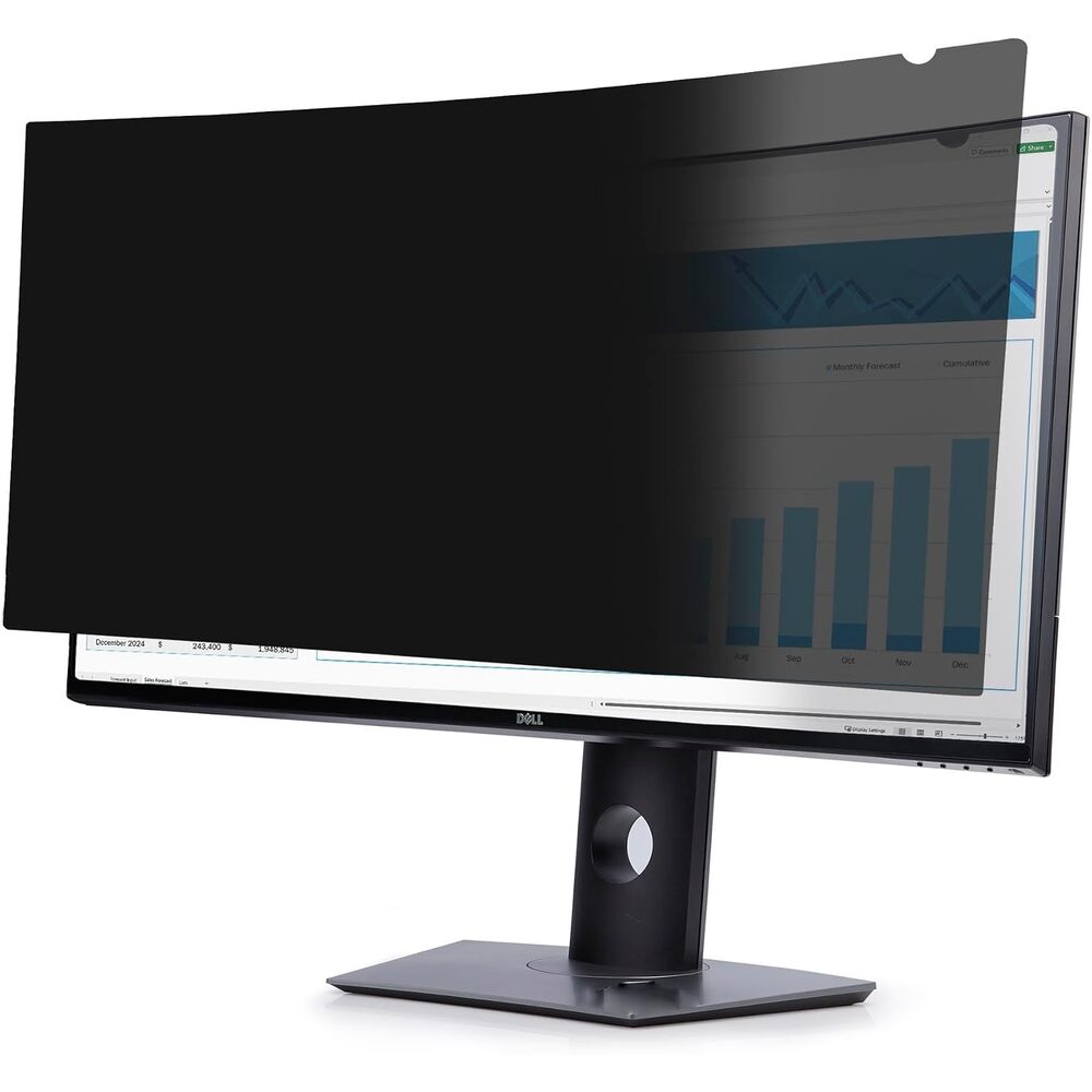 StarTech Dell U3824DW Curved 21:9 Privacy Screen, Computer Screen Protector | Double-Sided Privacy Filter, For Curved Monitor, +/-30 Deg. View