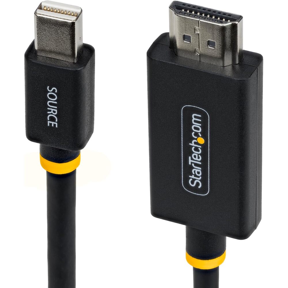 StarTech 6ft (1.8m) Mini DisplayPort to HDMI Adapter Cable, 4K 60Hz with HBR3/HDCP 2.3/DPCP, MDP to HDMI 2.0 Cable, Active Video Converter