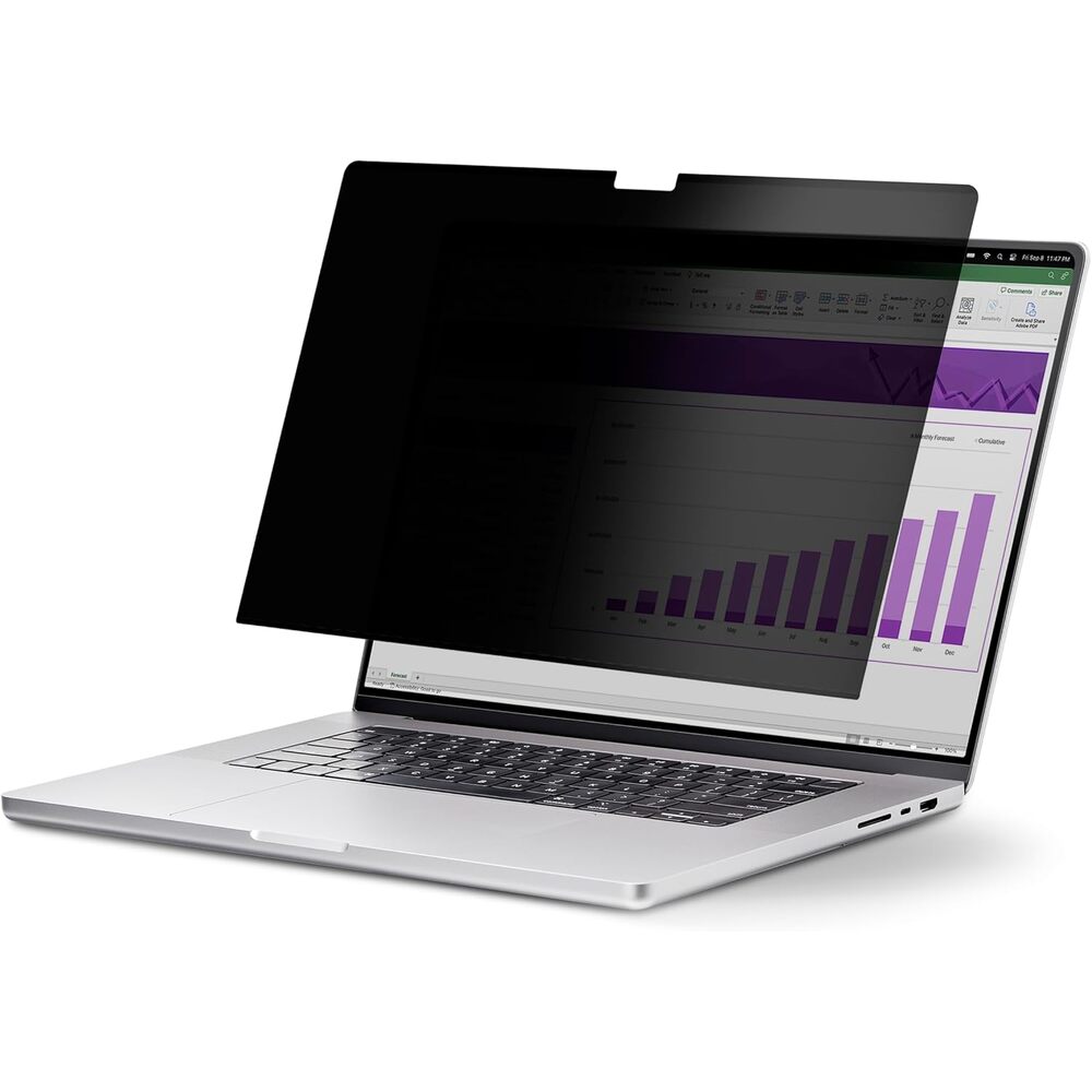 StarTech.com 15-inch MacBook Air 2023/2024 Laptop Privacy Screen, Removable/Reversible Anti-Glare Blue Light Filter, Magnetic