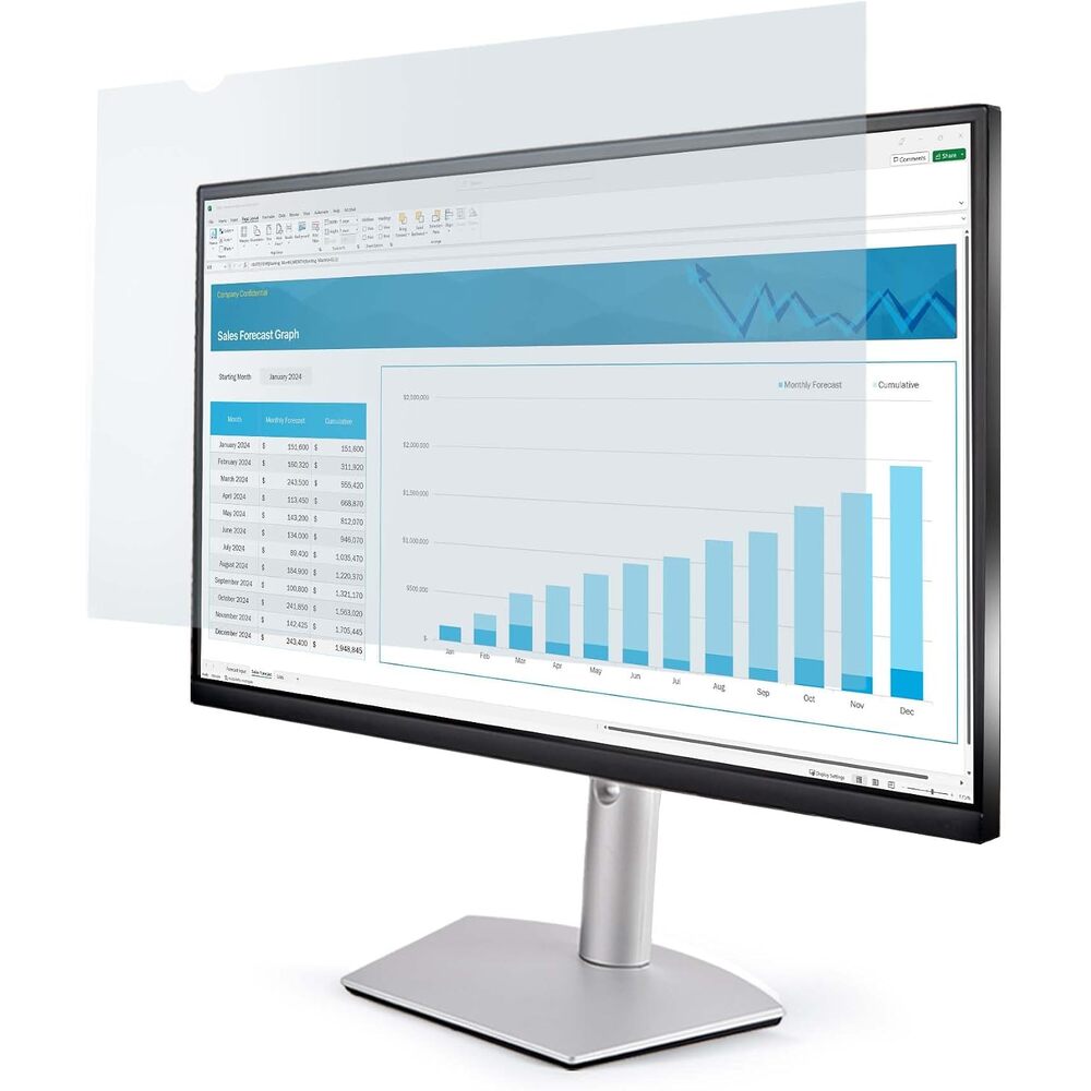 StarTech.com 24-inch 16:10 Anti-Blue Light Filter, BlueLight Screen Filter for 24in Computer Monitor, Reduces Eye Strain, TAA