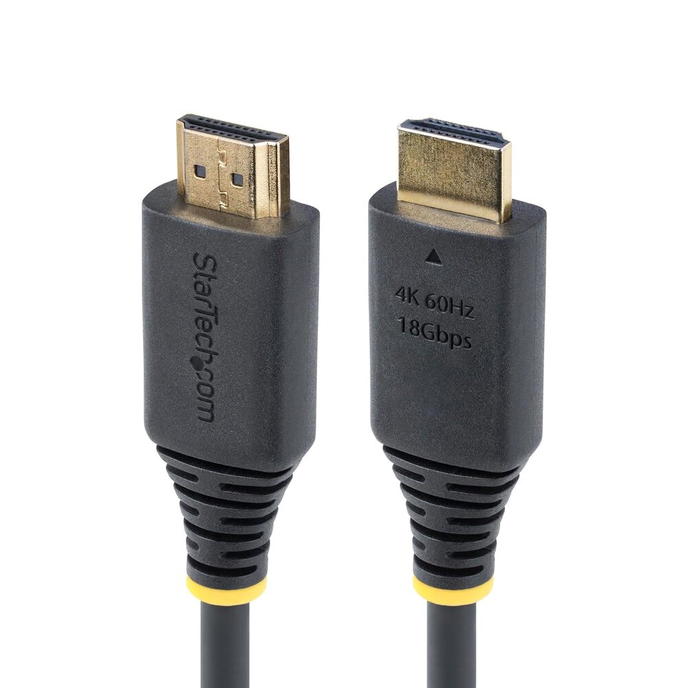 StarTech.com 1ft (30cm) High Speed HDMI Cable, 4K 60Hz/1440p 144Hz, 18Gbps, UHD HDMI 2.0 Cord, TPE Jacket