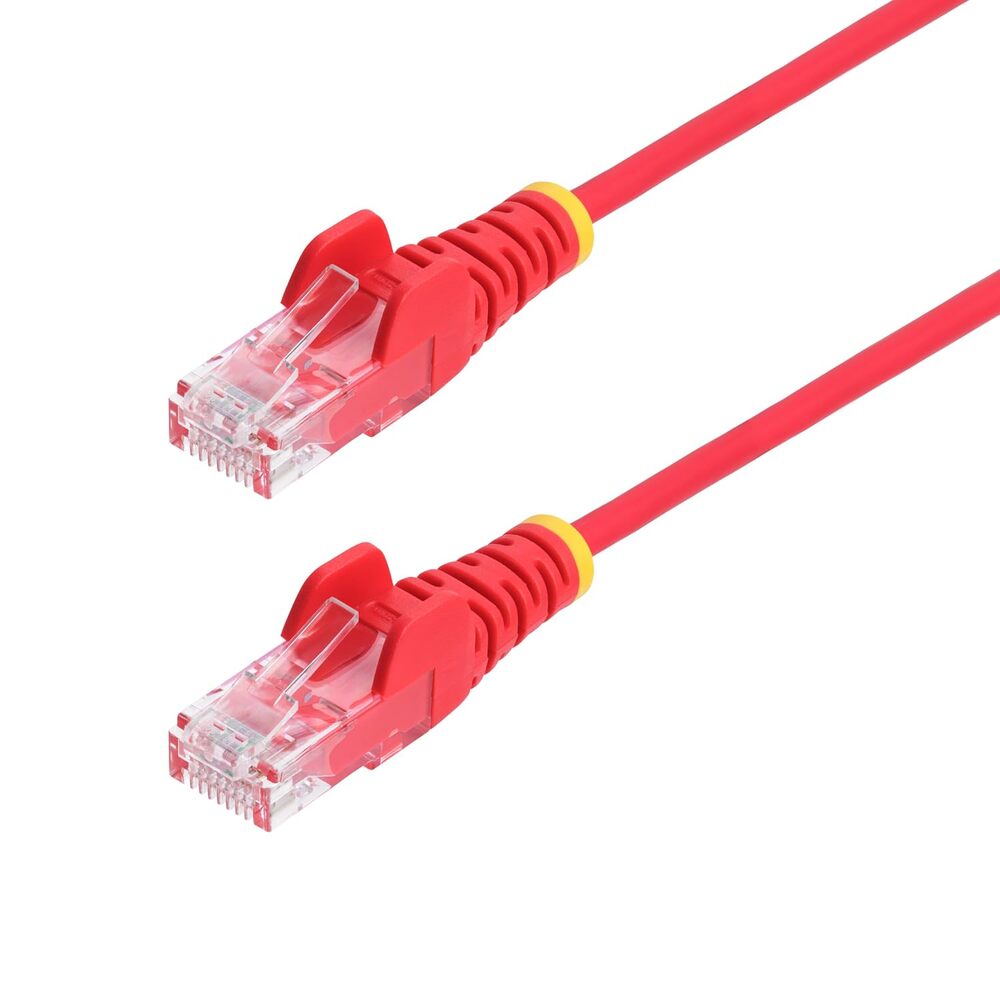 StarTech.com 3ft Red Slim CAT6 Ethernet Cable, Snagless RJ45, LSZH, 28AWG Pure Bare Copper, Slim Network Patch Cable/Cord