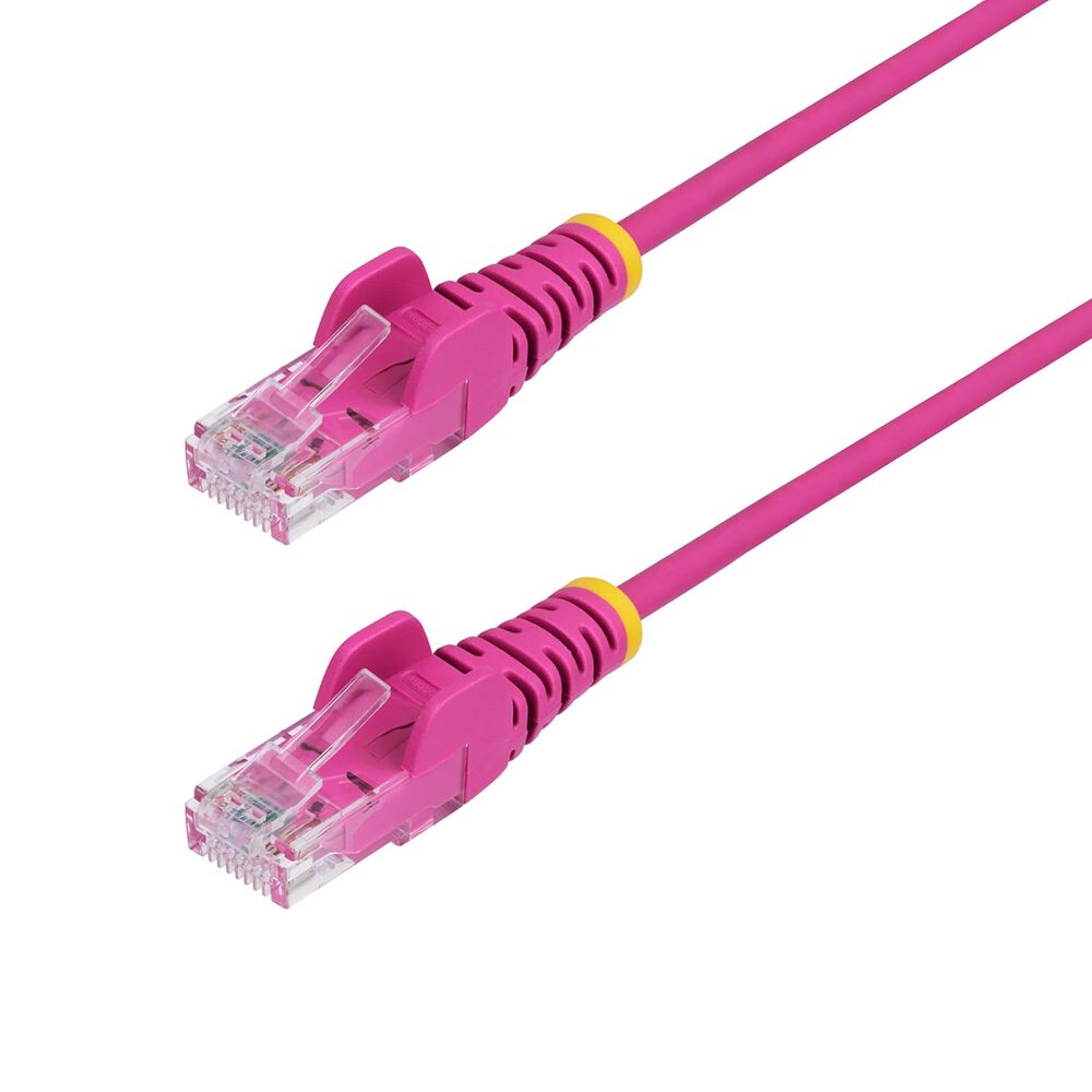 StarTech.com 15ft Pink Slim CAT6 Ethernet Cable, Snagless RJ45, LSZH, 28AWG Pure Bare Copper, Slim Network Patch Cable/Cord