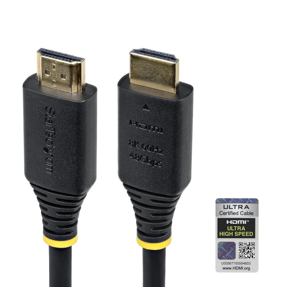 StarTech.com 3ft (1m) Certified Ultra High Speed HDMI Cable, 8K 60Hz/4K 120Hz, HDMI 2.1 Cord with HDR10+ / eARC, 48Gbps