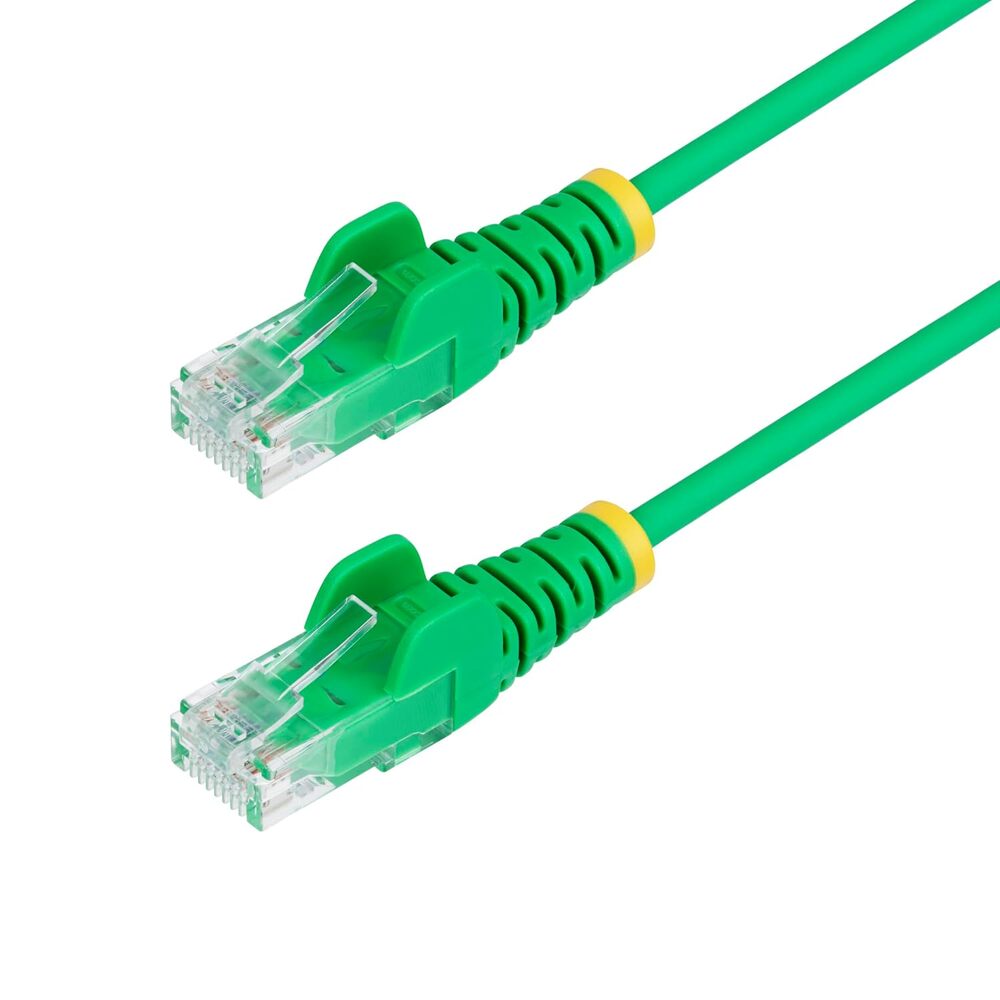 StarTech.com 9in Green Slim CAT6 Ethernet Cable, Snagless RJ45, LSZH, 28AWG Pure Bare Copper, Slim Network Patch Cable/Cord