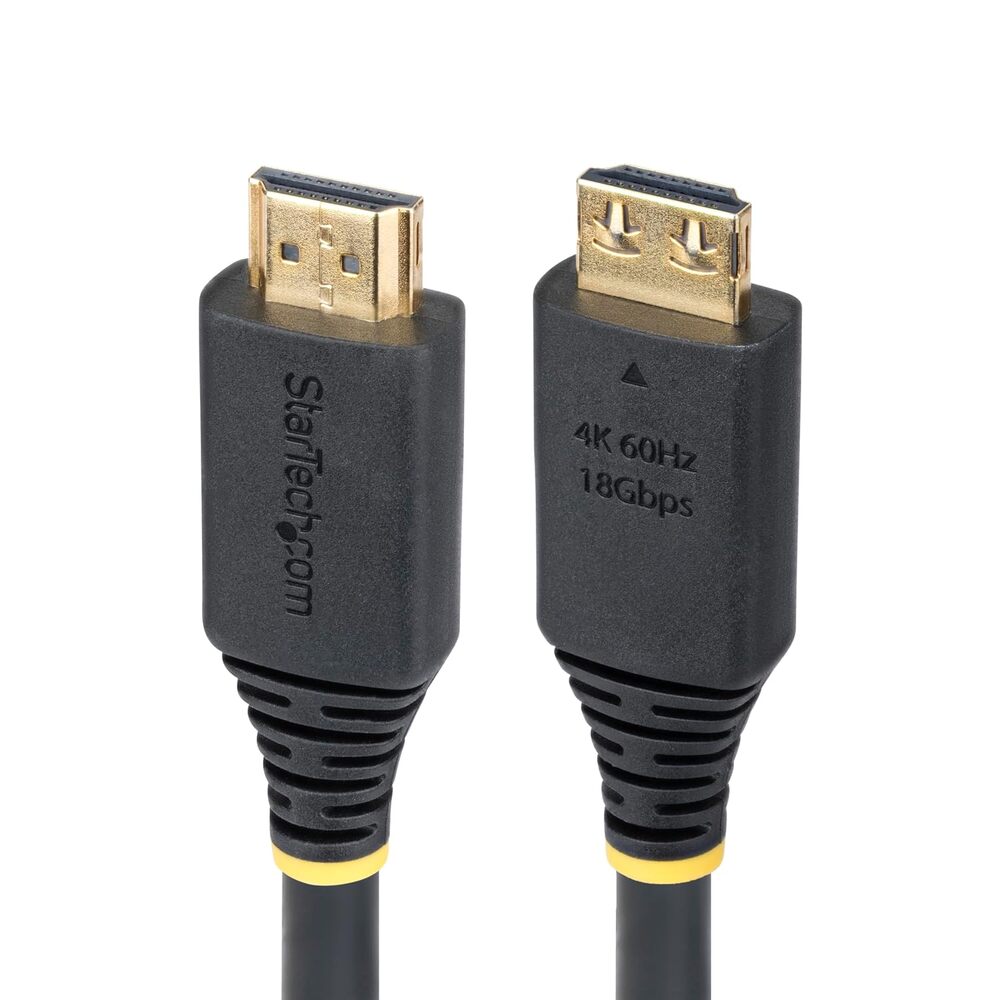 StarTech.com 5m (16ft) High Speed HDMI Cable with Gripping Connectors, 4K 60Hz/1440p 144Hz, 18Gbps, UHD HDMI Cord, TPE Jacket