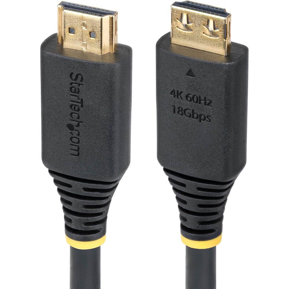 StarTech 2m (6ft) High Speed HDMI Cable with Gripping Connectors, 4K 60Hz/1440p 144Hz, 18Gbps, UHD HDMI Cord, TPE Jacket