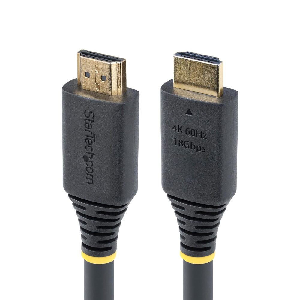 StarTech.com 50ft (15.2m) Active High Speed HDMI Cable, 4K 60Hz/1440p 144Hz, 18Gbps, UHD HDMI 2.0 Cord, TPE Jacket