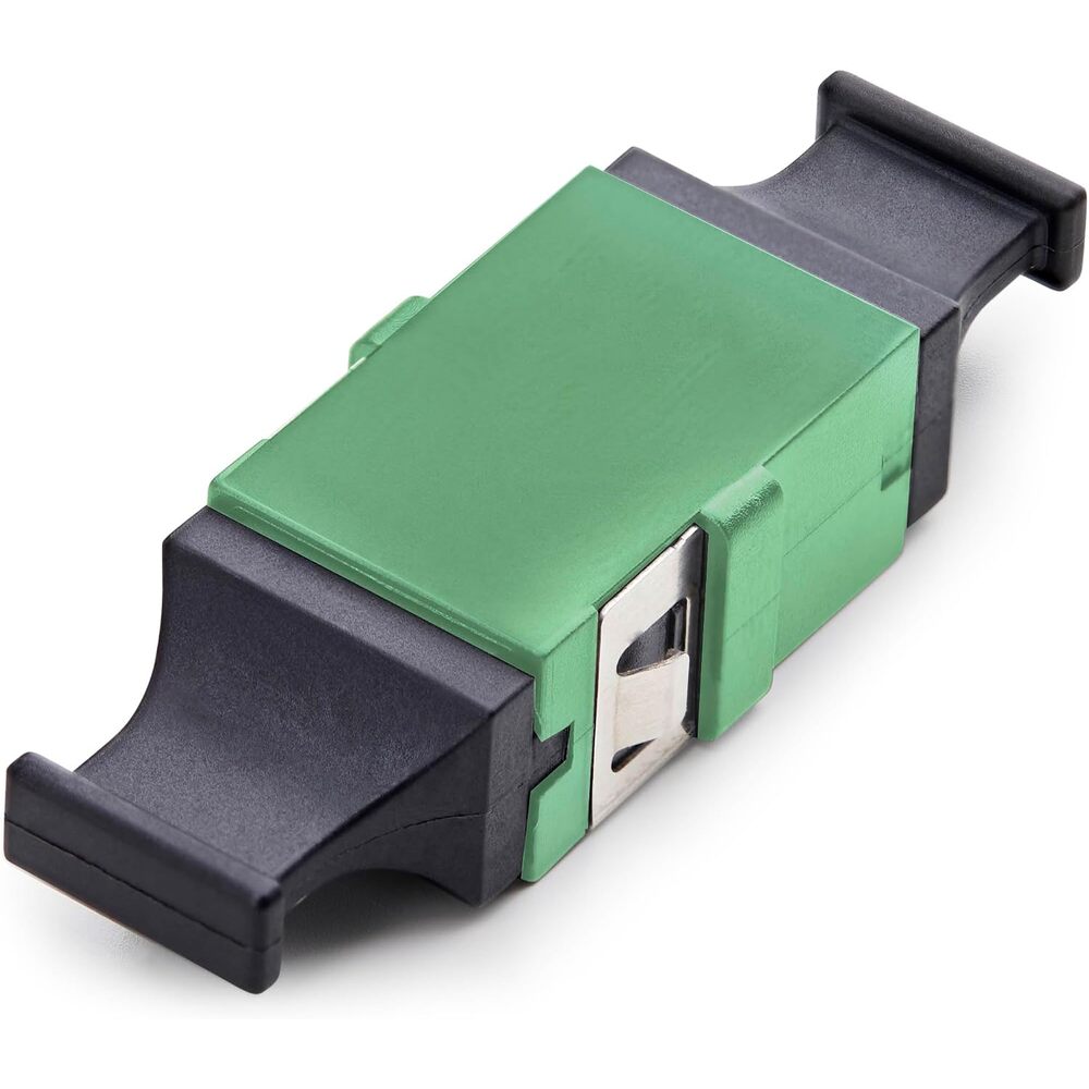 StarTech MPO/MTP Coupler, Single Mode Fiber Adapter, Key Up-Key Down, Fiber Optic MPO/MTP-APC Coupler for Patch Panels and Enclosures - Green