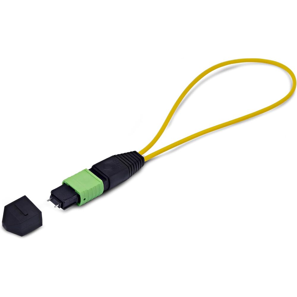 StarTech MPO-12 Male Loopback, Single Mode 9/125 (LOOPBACKMTP12OS2SMM) | MPO/MTP-APC male, Plug, Adapter, Connector, Tester, Tests 12-fiber female MPO ports and QSFP, Insertion loss below 0.35dB