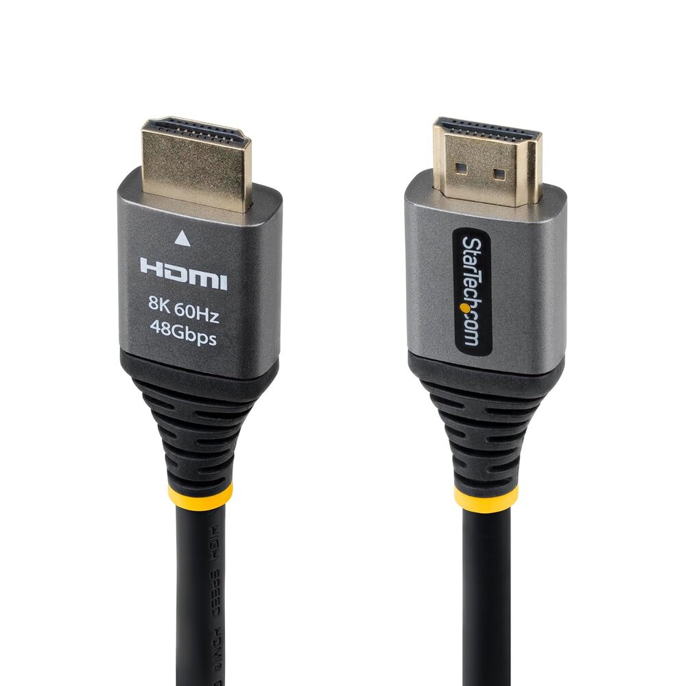 StarTech 1ft (30cm) Certified Ultra High Speed HDMI Cable, 8K 60Hz/4K 120Hz, HDMI 2.1 Cord with HDR10+ / eARC, 48Gbps