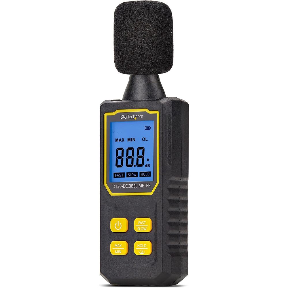 StarTech.com Handheld Digital Sound Meter w/Large LCD, Noise/Decibel Level Reader for Server Rooms/Offices, Audio Monitor