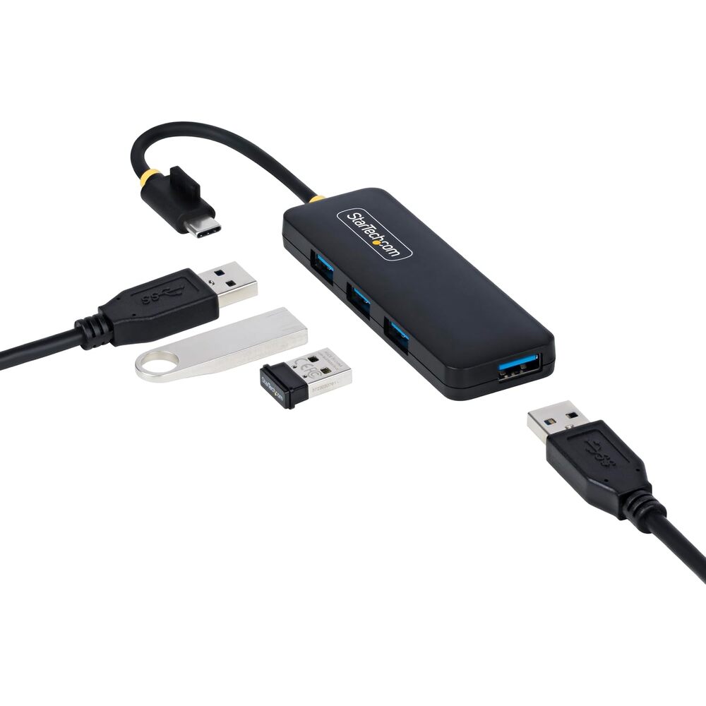 StarTech.com 4-Port USB-C Hub, USB 3.0 (5Gbps), USB-C to 4X USB-A, Bus Powered, Travel Mini Hub, Portable Multi-Port Splitter, Windows PC, MacBook, iMac, Chromebook, Surface and More