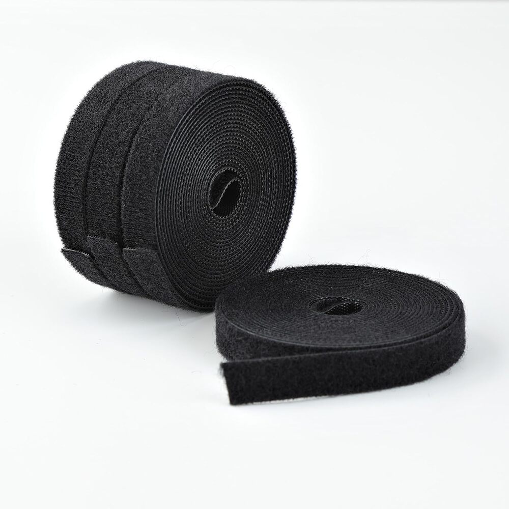 StarTech 4-Pack 15ft (4.6m) Hook and Loop Roll, Black (HKLP15054PK)