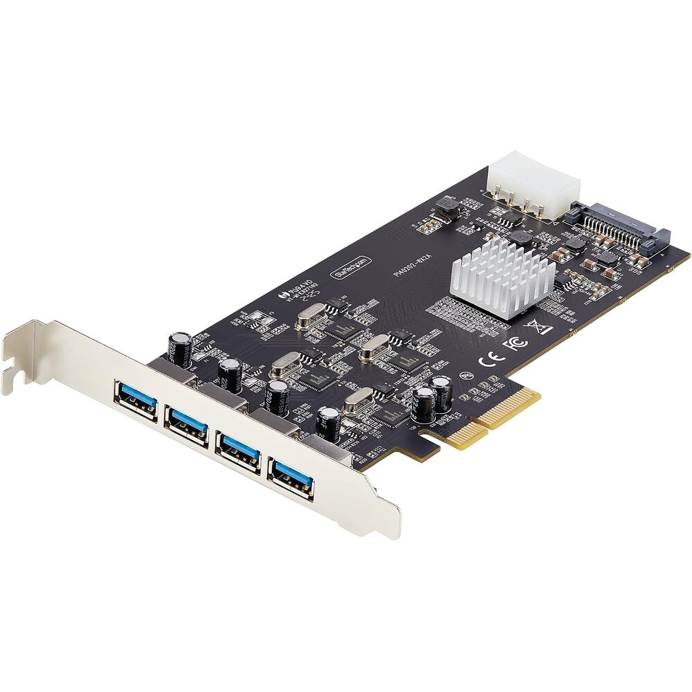StarTech.com 4-Port USB 3.2 5Gbps PCIe Card, PCI Express Expansion with 4x Independent USB Controllers, 4x USB-A Ports, Windows 7+ & Linux 2.6.31+, PCIe x4/x8/x16 Slots, P5Q4A-USB-CARD