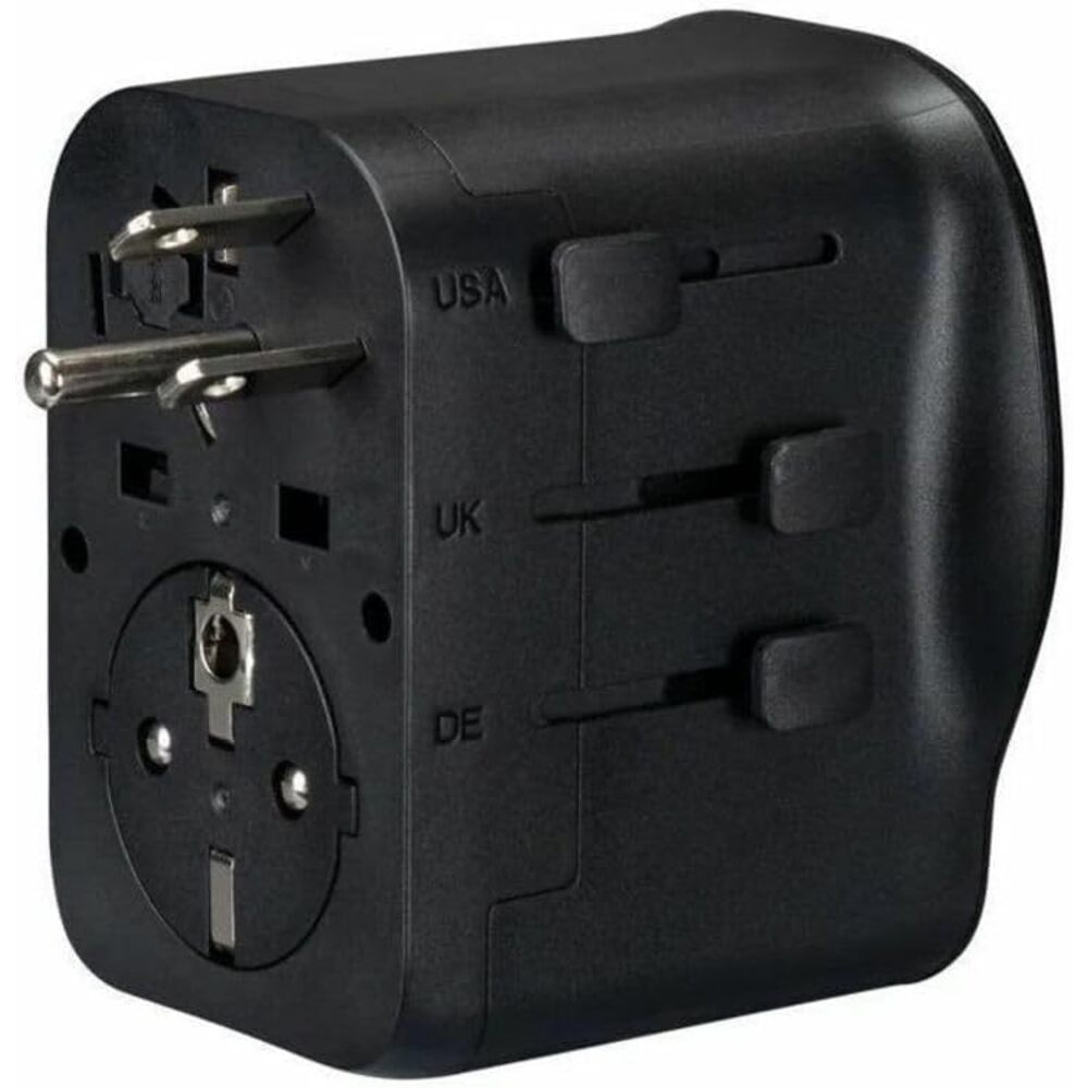 Targus 20W World Travel Adapter with USB-C & USB-A Ports, Universal International Power Adapter for Europe, UK, Asia & More, Worldwide Plug Adapter with AC Outlet for Travel - APK033US