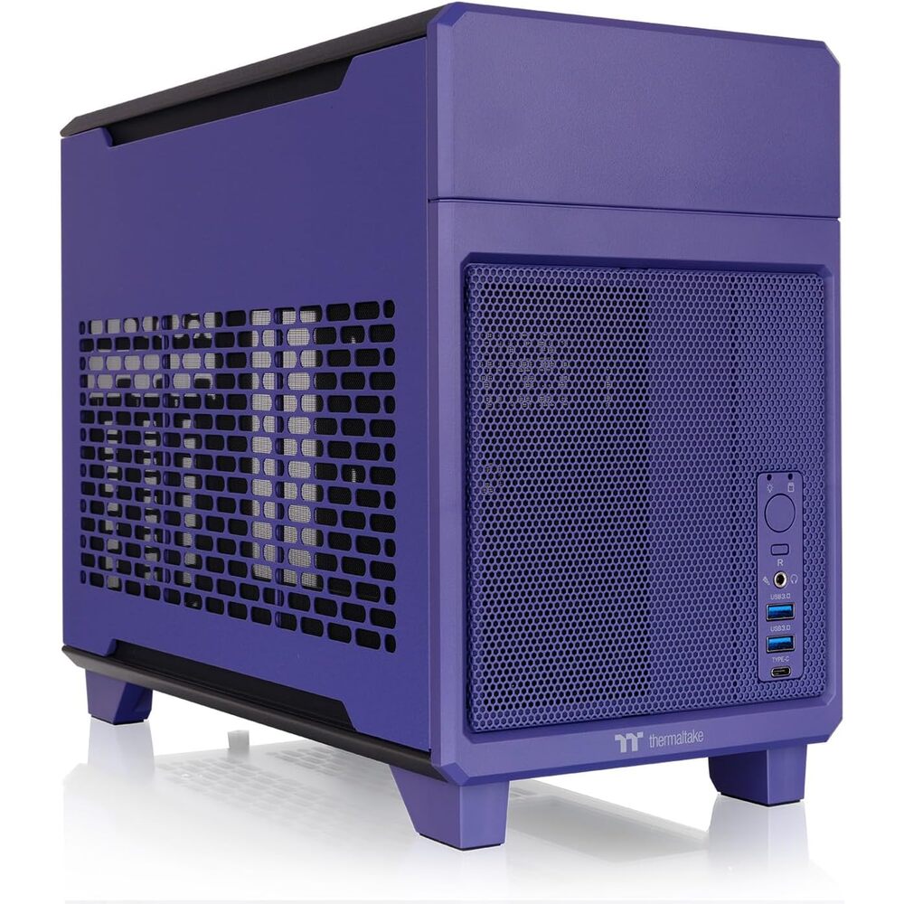 Thermaltake TR100 SFF Chassis; mITX Support; 18.9 Liters; PCIe 4.0 Riser Cable Included; 360mm GPU Clearance; 280mm Radiator Support; Removable PCIe Bracket; Future Dusk; CA-11A-00SNNN-00