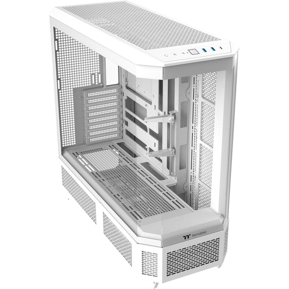 Thermaltake View 600 TG; Full Tower; 420mm Radiator Support; 480mm GPU Clearance; Hidden Connector Support; Rotatable PCIe Slots; 220mm PSU Clearance; Snow; CA-11H-00F6WN-00