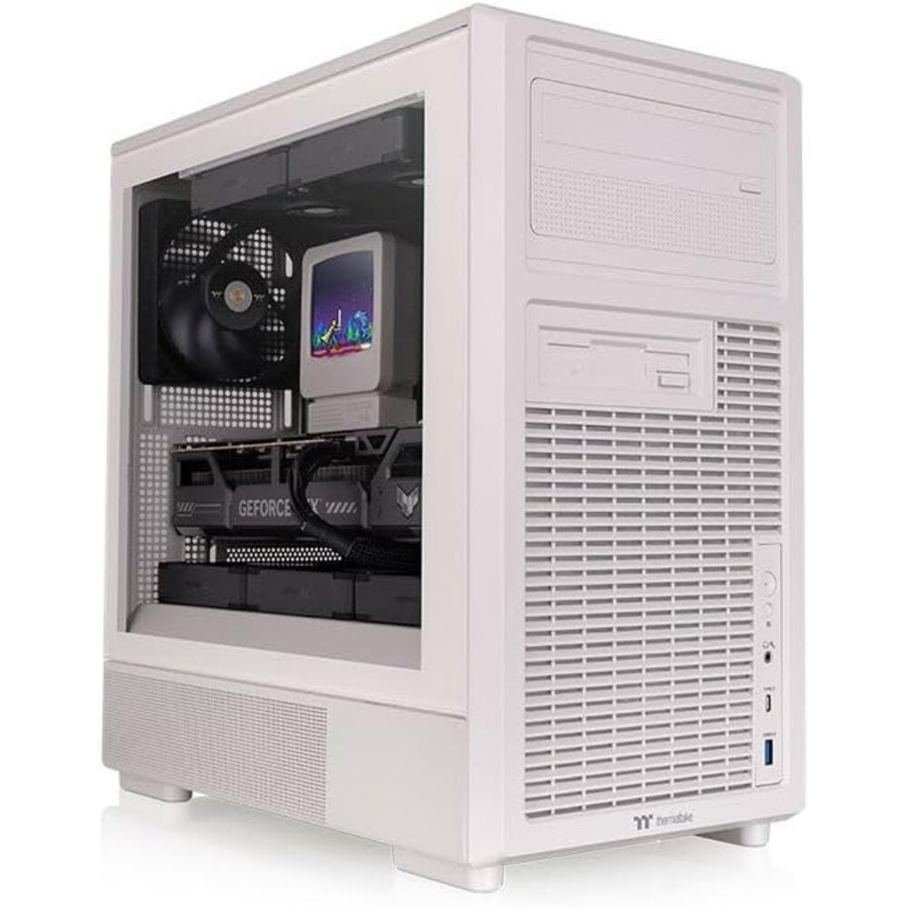 Thermaltake Retro 260; Micro Chassis; 2x120mm PWM Fans Included; mATX/mITX Support; 280mm Rad Support; 370mm GPU Clearance; 165mm Air Cooler Clearance; GPU Support Brace; Grey/Beige; CA-11P-00SQWN-00